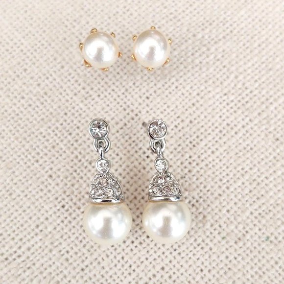 Jewelry - Bundle of faux pearl earrings